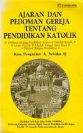 Ajaran dan Pedoman Gereja tentang Pendidikan Katolik