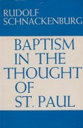 Baptism in the Thought of St. Paul