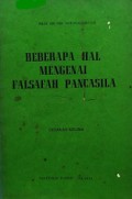 Beberapa Hal Mengenai Falsafah Pancasila