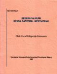 Beberapa Arah Reksa Pastoral Mendatang