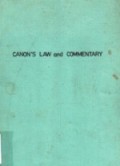 Canon's Law and Commentary