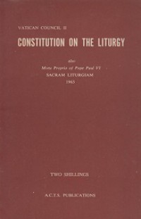 Constitution on the Liturgy