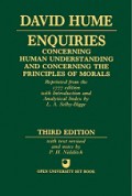 Enquiries Concerning Human Understanding and Concerning the Principles of Morals