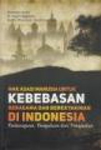 Hak Asasi Manusia untuk Kebebasan Beragama dan Berkeyakinan di Indonesia: Keniscayaan, Kenyataan dan Penguatan