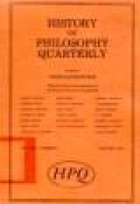 History of Philosophy Quarterly (Vol.I)