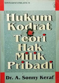 Hukum Kodrat dan Teori Hak Milik Pribadi