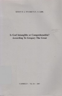 Is God Intangible or Comprehensible? According to Gregory the Great