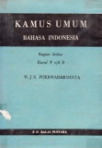 Kamus Umum Bahasa Indonesia II: Huruf P-Z