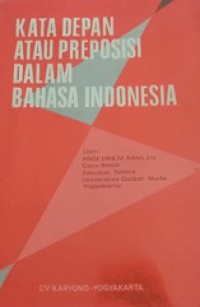 Kata Depan atau Preposisi dalam Bahasa Indonesia