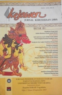 Kejawen - Jurnal Kebudayaan Jawa (Edisi 3)