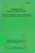 Kumpulan Surat Keputusan Menteri Pendidikan dan Kebudayaan Instruksi Dirjen Pendidikan Tinggi