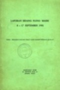 Laporan Sidang Pleno Masri 8-17 September 1981: Religius dalam Umat yang Makin Memasyarakat