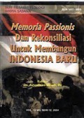 Beberapa Cerita Rekonsiliasi dalam Perjanjian Lama [Buku: Memoria Passionis dan Rekonsiliasi untuk Membangun Indonesia Baru]