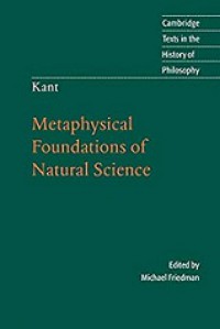 Metaphysical Foundations of Natural Science