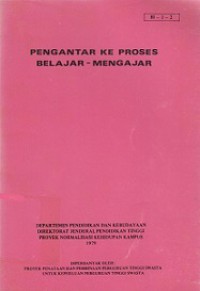 Pengantar ke Proses Belajar Mengajar