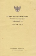 Peraturan Pemerintah Republik Indonesia No.9 Tahun 1975