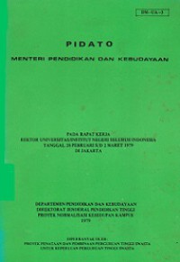 Pidato Menteri Pendidikan dan Kebudayaan