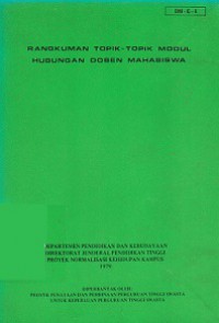 Rangkuman Topik-Topik Modul Hubungan Dosen Mahasiswa