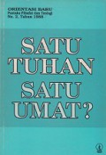 Satu Tuhan - Satu Umat? Suatu Eklesiologi Ekumenik