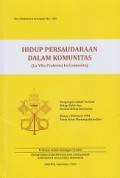 Hidup Persaudaraan dalam Komunitas [Judul Asli: La Vita Fraterna In Comunita]