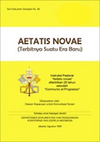 Terbitnya Suatu Era Baru [Judul asli: Aetatis Novae]