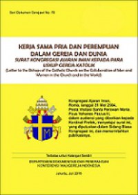 Kerjasama Pria dan Perempuan dalam Gereja dan Dunia [Judul Asli: Letter to the Bishops of the Catholic Church on the Collaboration of Men and Women in the Church and in the World]