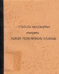 Statuta Keuskupan mengenai Hukum Perkawinan Kanonik