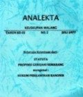 Statuta Propinsi Gerejani Semarang Mengenai Hukum Perkawinan Kanonik