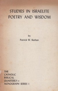 Studies in Israelite Poetry and Wisdom