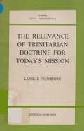 The Relevance of Trinitarian Doctrine for Today's Mission