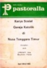 Karya Sosial Gereja Katolik di Nusa Tenggara Timur