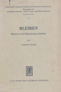 Bleiben: Menein in den Johanneischen Schriften