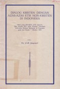 Dialog Kristen dengan Azas-Azas Etik Non-Kristen di Indonesia