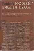 Fowler's Modern English Usage