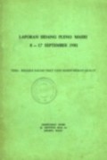 Laporan Sidang Pleno Masri 8-17 September 1981: Religius dalam Umat yang Makin Memasyarakat
