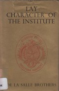 Lay Character of the Institute