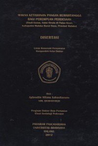 Makna Ketahanan Pangan Rumah Tangga Bagi Perempuan Perdesaan (Studi Kasus, Suku Oirata di Pulau Kisar, Kabupaten Maluku Barat Daya, Provinsi Maluku)