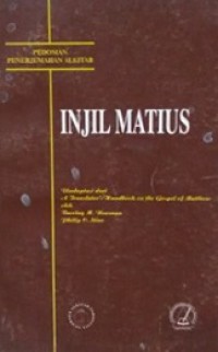 Pedoman Penerjemahan Alkitab: Injil Matius [Judul asli: A Translator's Handbook on The Gospel of Matthew]
