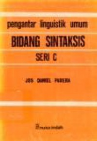 Pengantar Linguistik Umum: Bidang Sintaksis