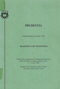 Prudentia: Tradition and Traditions