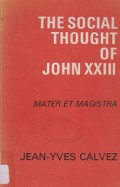 The Social Thought of John XXIII: Mater et Magistra
